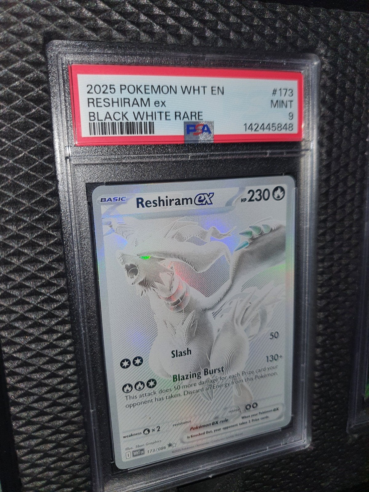 pokemon reshiram white flare psa 9, Ophalen, Zo goed als nieuw