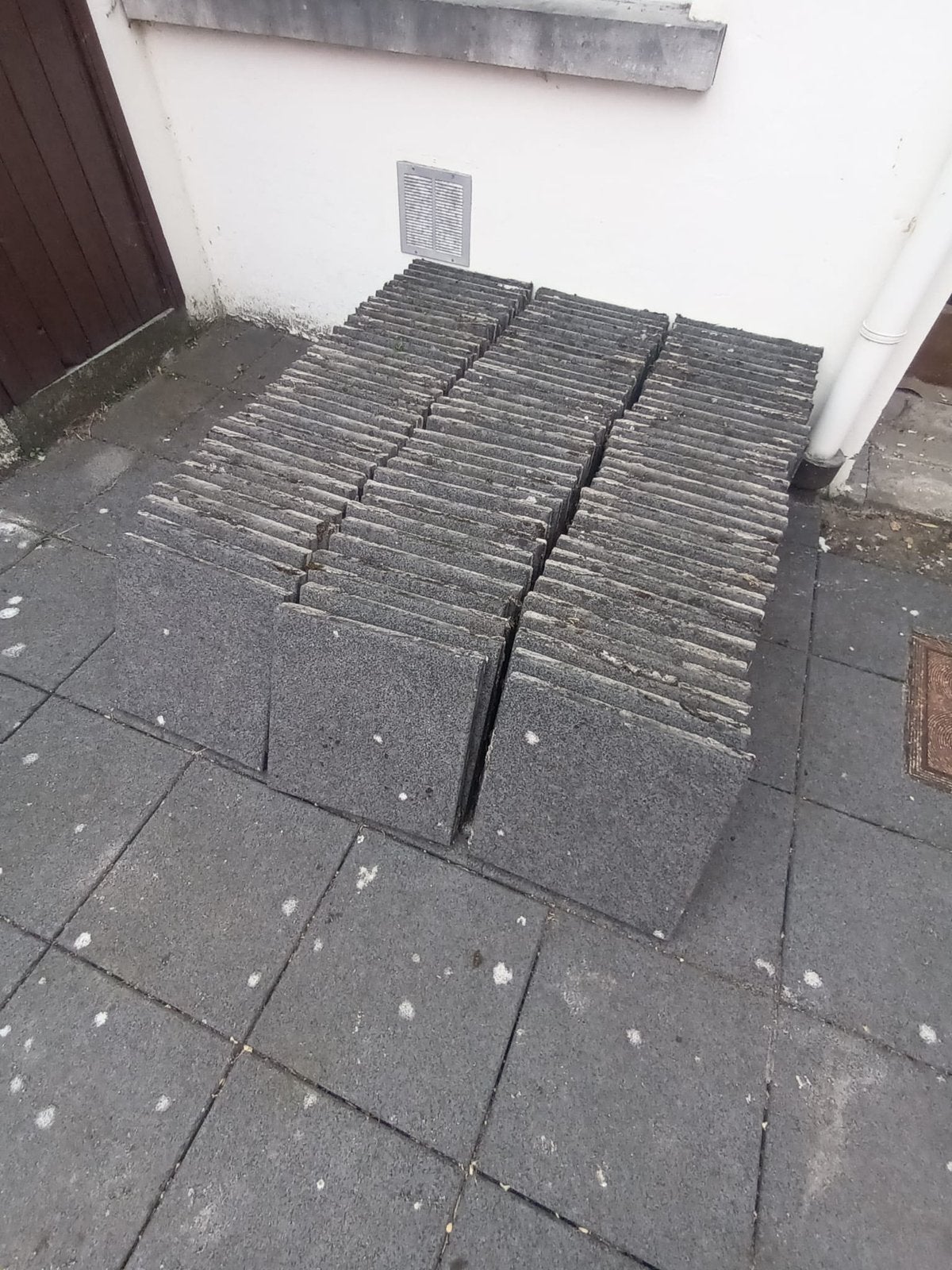 Dalles de beton, Enlèvement, Utilisé, Béton