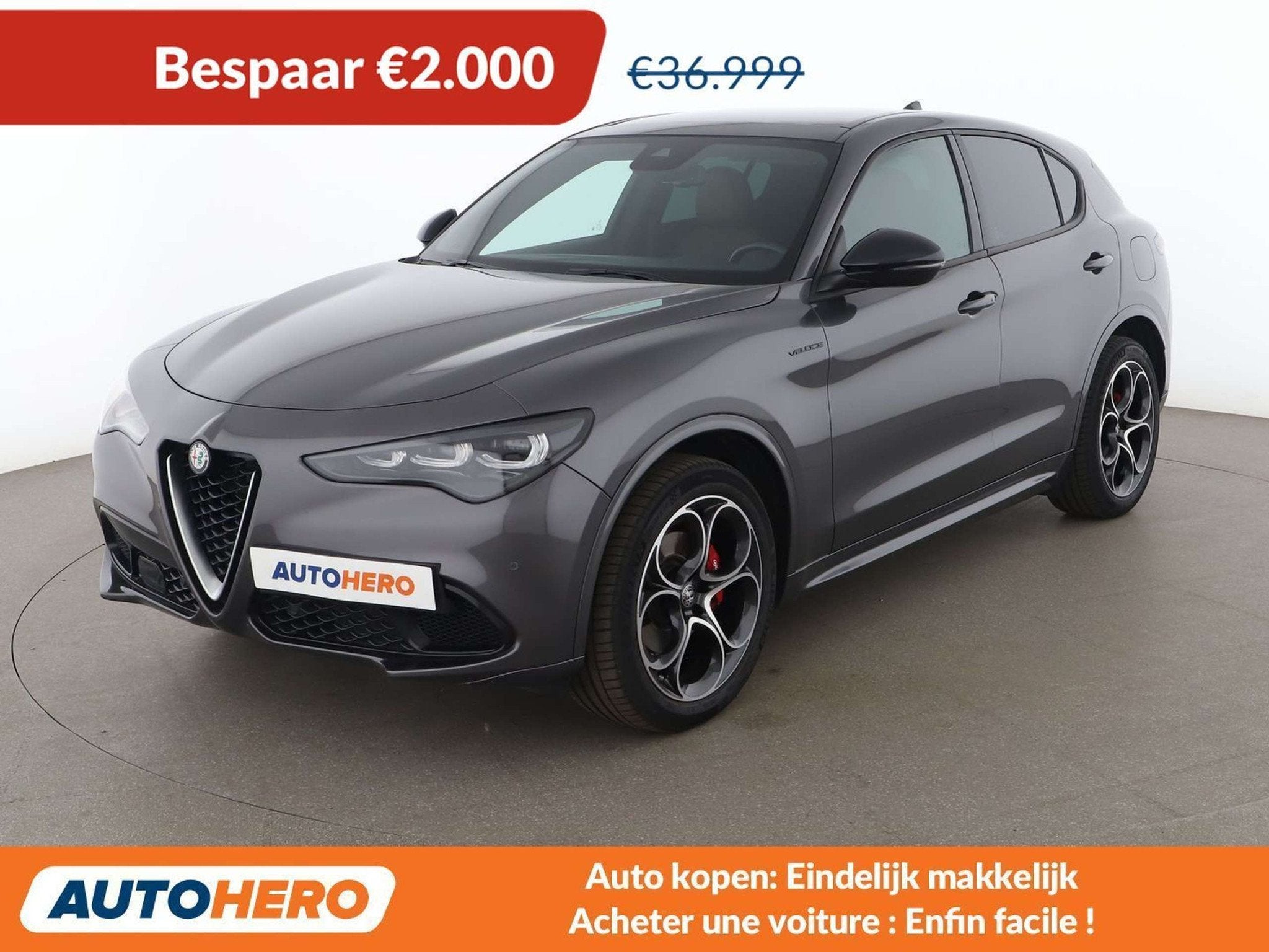 Alfa Romeo Stelvio 2.0 Turbo Ti Q4 (automatique), Autos, Alfa Romeo, Cuir, Argent ou Gris, Achat, Euro 6