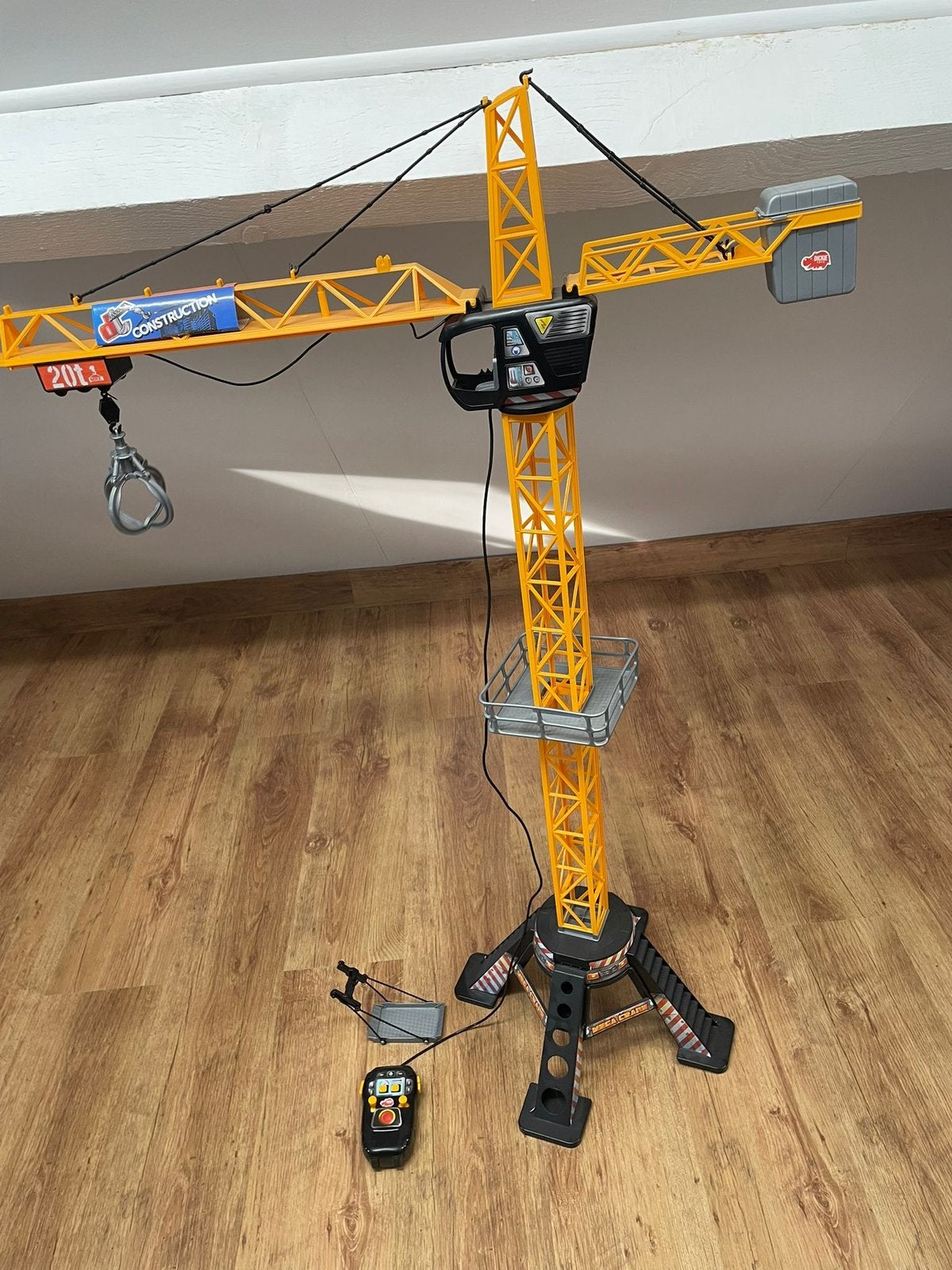 Constructiekraan (Dicky Toys) met afstandsbediening, Ophalen, Gebruikt, Afstandsbediening