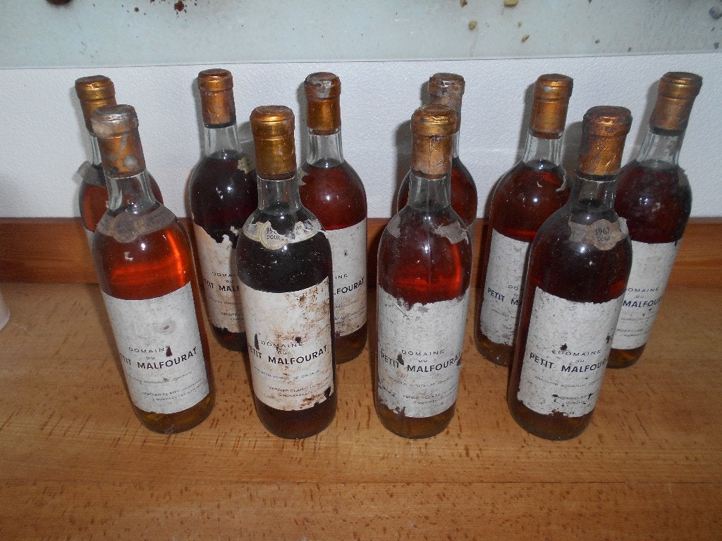 LOT DE 9 BOUTEILLES DE VIN 1967, Collections, Neuf, Pleine, Vin blanc, Enlèvement