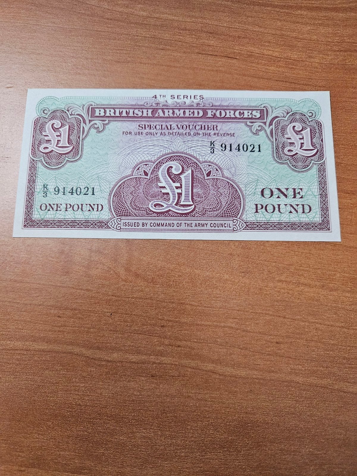 1 pond Engeland soldaten geld UNC, Ophalen of Verzenden, Los biljet