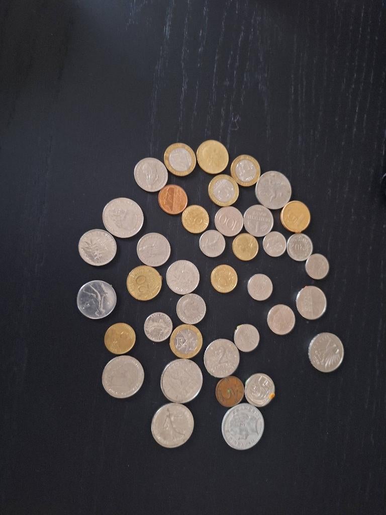 Anciennes devises,Belgique,France, Allemagne, Italie,Brésil, Enlèvement ou Envoi, Autres pays, Monnaie en vrac
