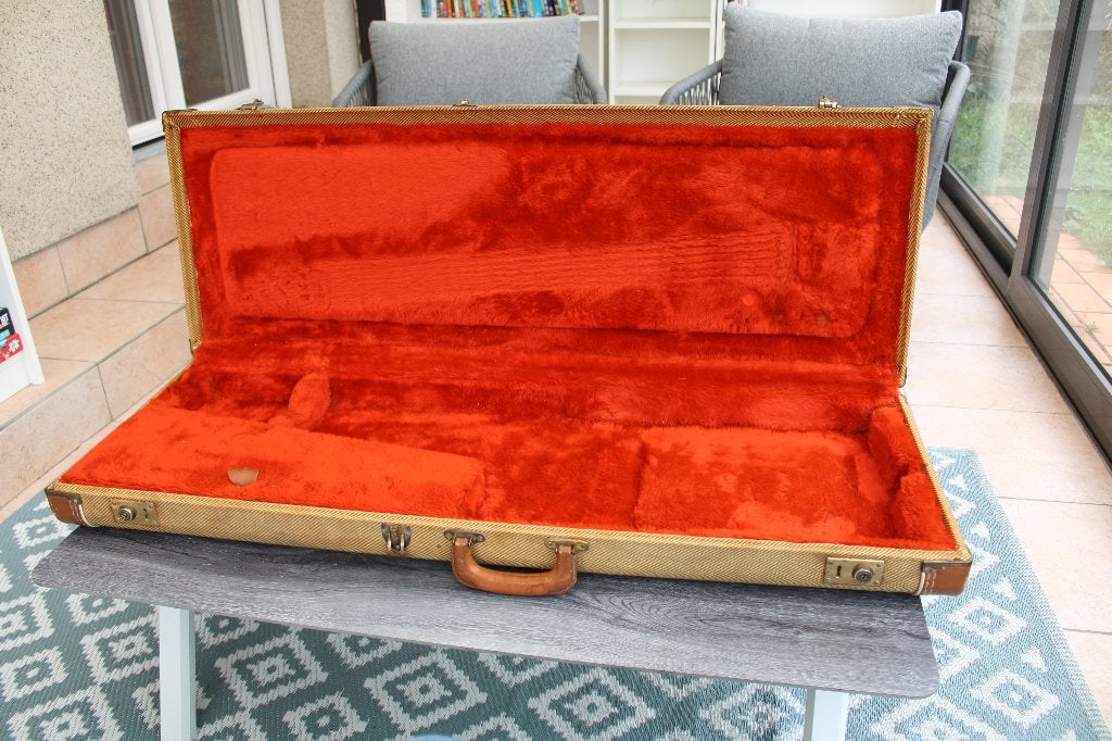 Fender tweed case "no logo" Fullerton 1982 - RARE, Ophalen, Gebruikt, Elektrische gitaar, Flightcase