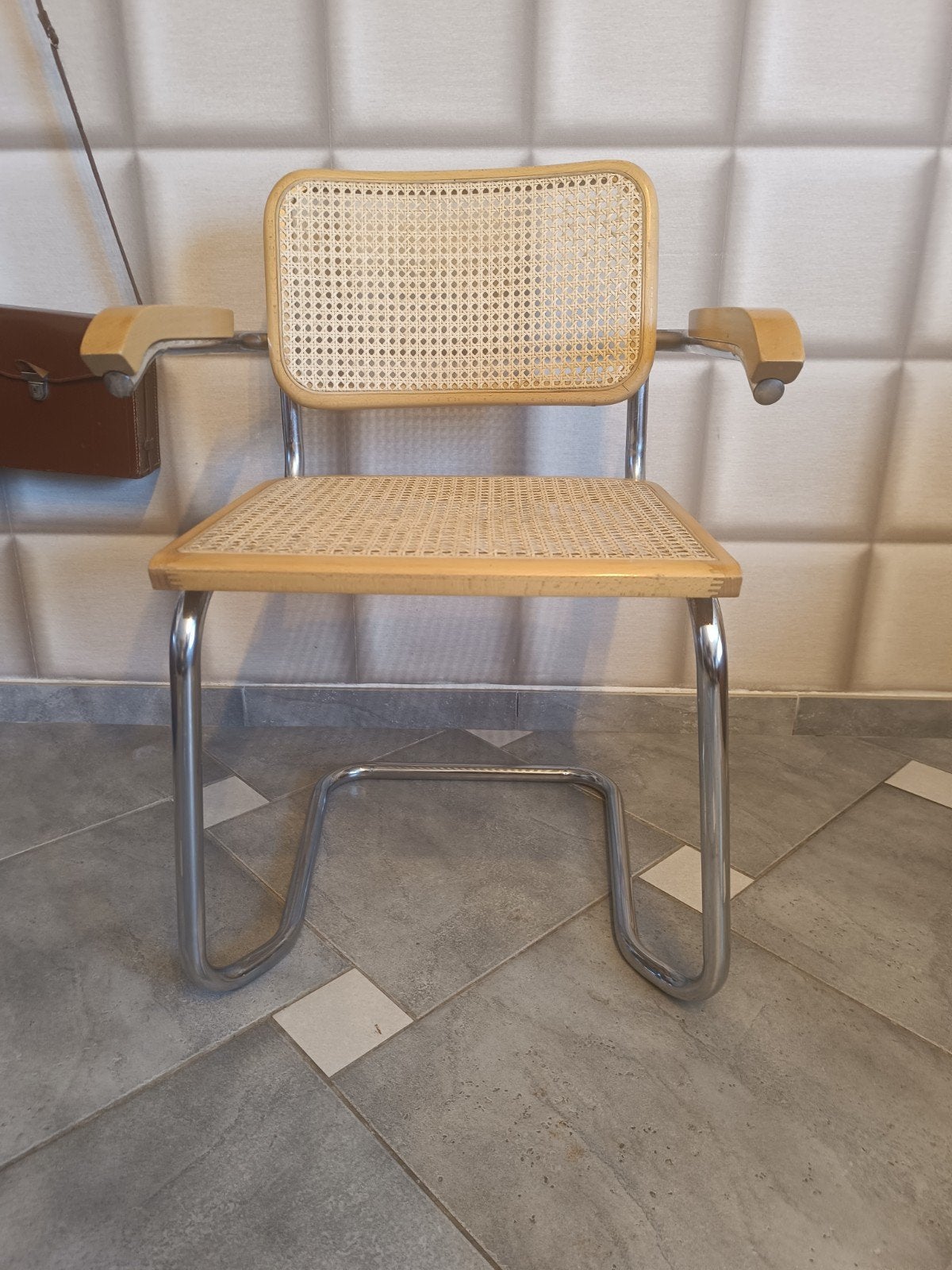 Vintage marcel breuer 1 chaise fauteuil mod.b64, Huis en Inrichting, Stoelen