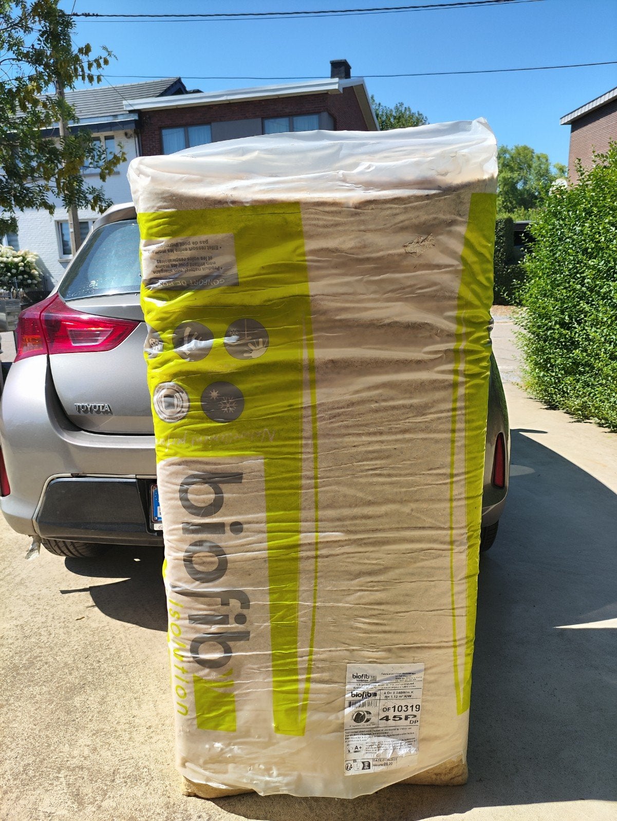 Biofib hennepisolatie 45 mm - 9,75m2, Ophalen, Overige materialen, 4 tot 8 cm, Nieuw