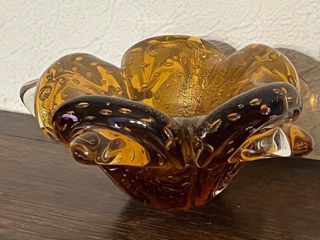 Murano asbak, amber, Ophalen