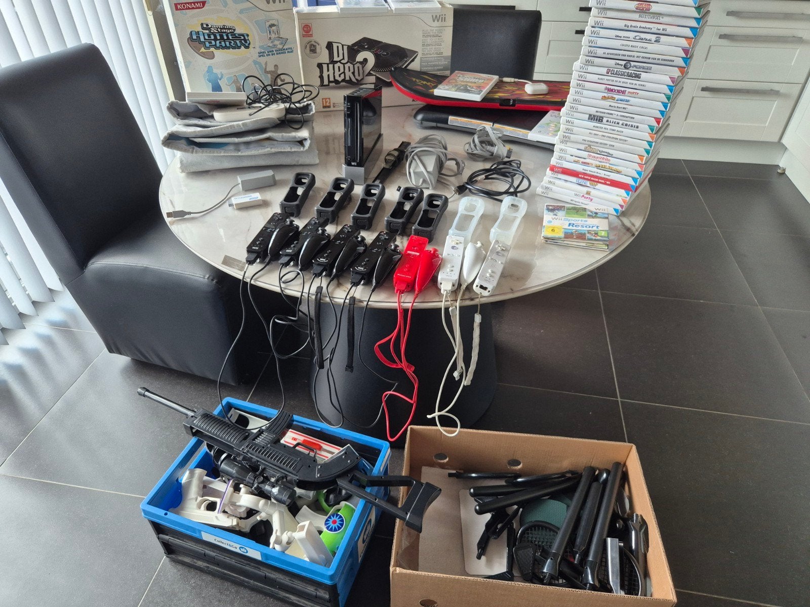 Groot lot Wii: console + accessoires + games, Games en Spelcomputers, Ophalen