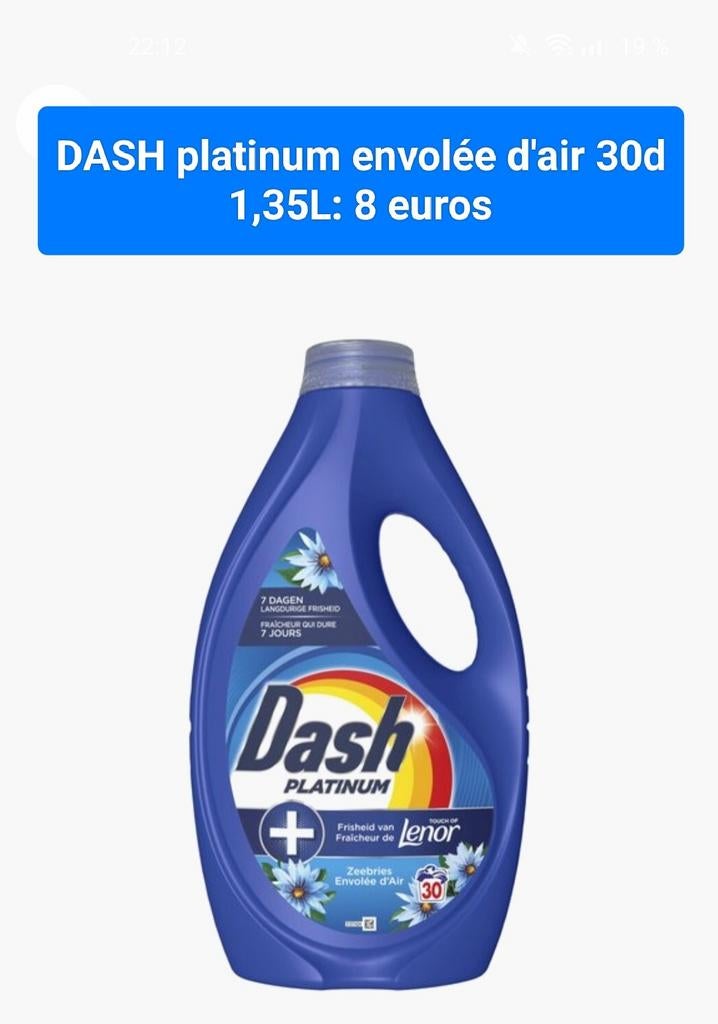 Dash vloeibaar wasmiddel Envolée d'Air 30D 1,35L, Ophalen