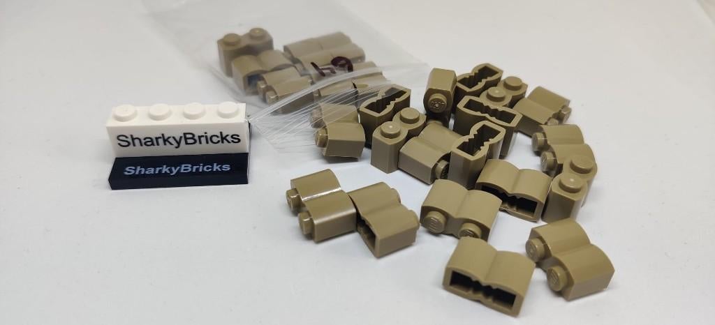 Lego Palisade Brick 1x2 Dark tan per 25 stuks (Nieuw), Overige thema's, Lego, Nieuw, Ophalen of Verzenden