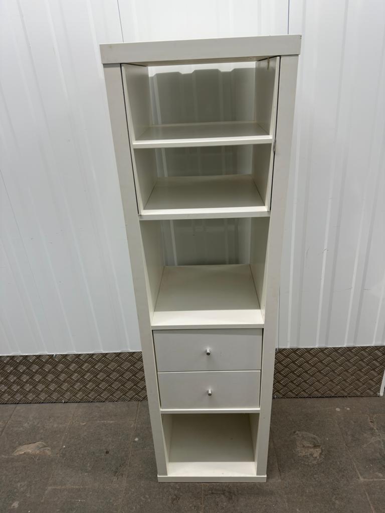 Ikea Kallax wit 4 vakken + 2 accessoireblokken, Huis en Inrichting, Ophalen, Zo goed als nieuw