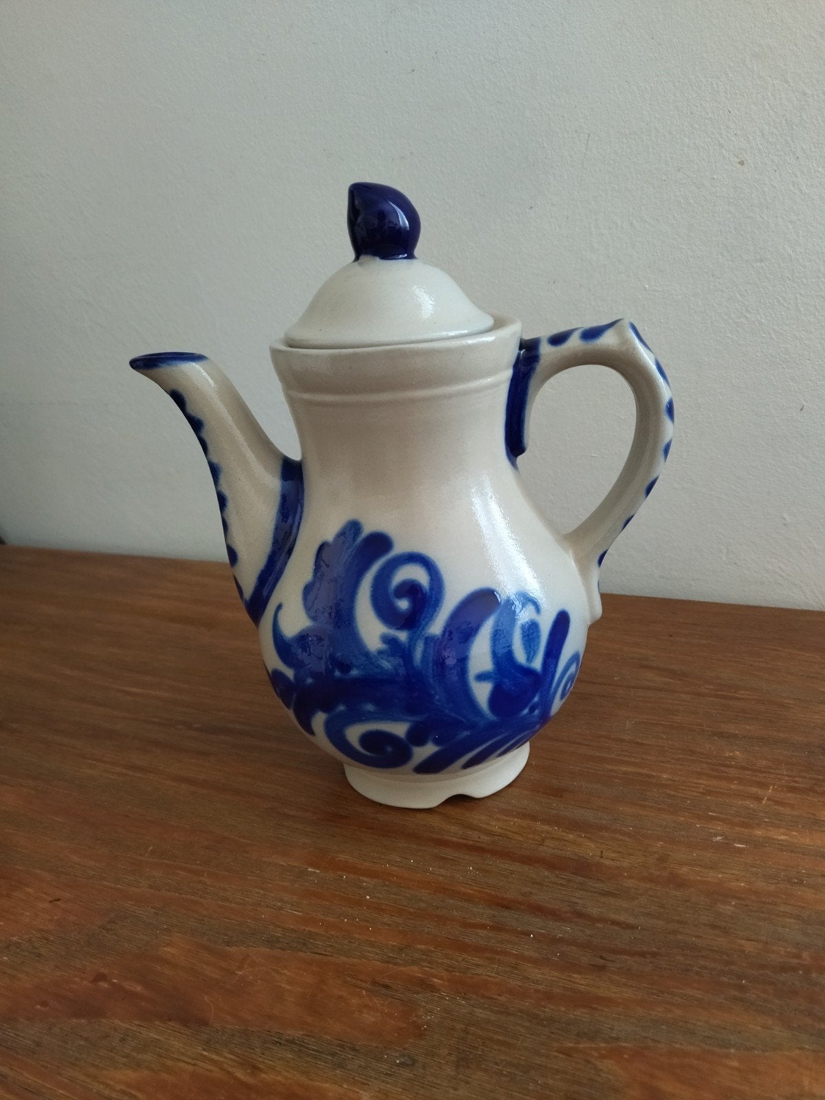 Cafetière vintage grès au sel bleu et gris 24 cm, Antiquités & Art, Antiquités | Céramique & Poterie, Enlèvement ou Envoi