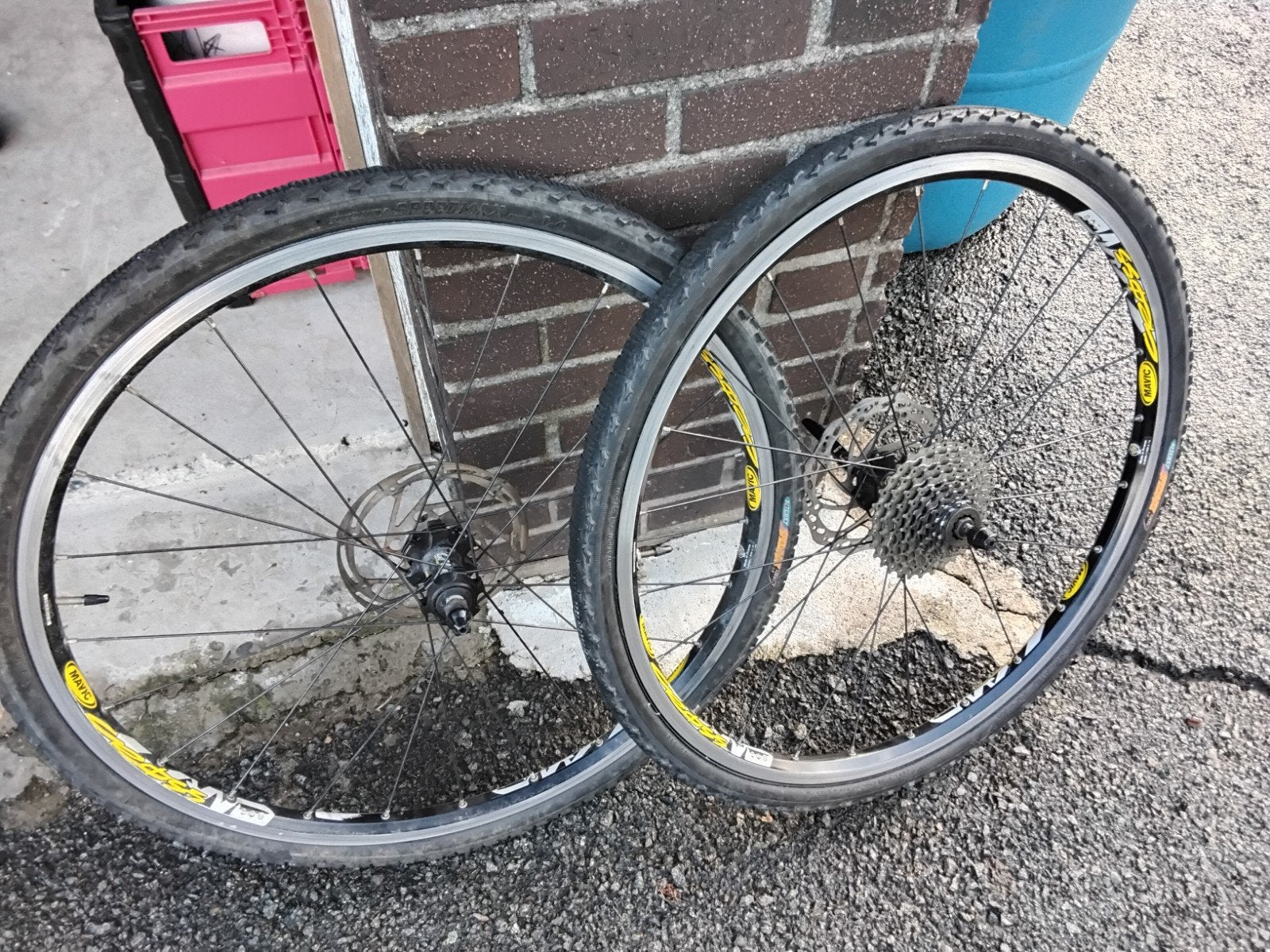 set mavic 26inch  1/4 wielen   schijfremmen, Fietsen en Brommers, Ophalen
