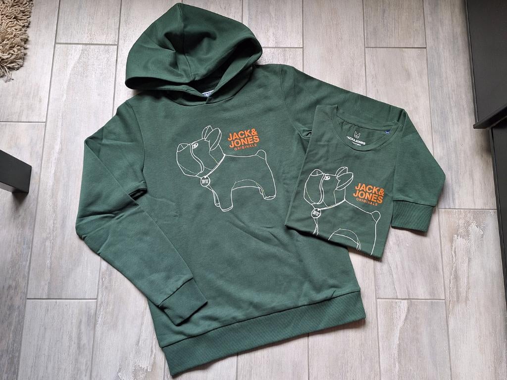 ★ M164 - Set Trui met T-Shirt hond Jack & Jones, Kinderen en Baby's, Kinderkleding | Maat 164, Trui of Vest, Ophalen of Verzenden