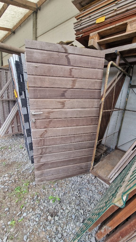 Bangkirai Hardhouten Tuindeur, Tuin en Terras, Ophalen, 100 tot 150 cm, Zo goed als nieuw, Draaipoort