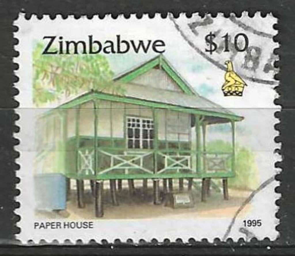 Zimbabwe 1995 - Yvert 327 - Papieren huis (ST), Verzenden, Zimbabwe, Gestempeld