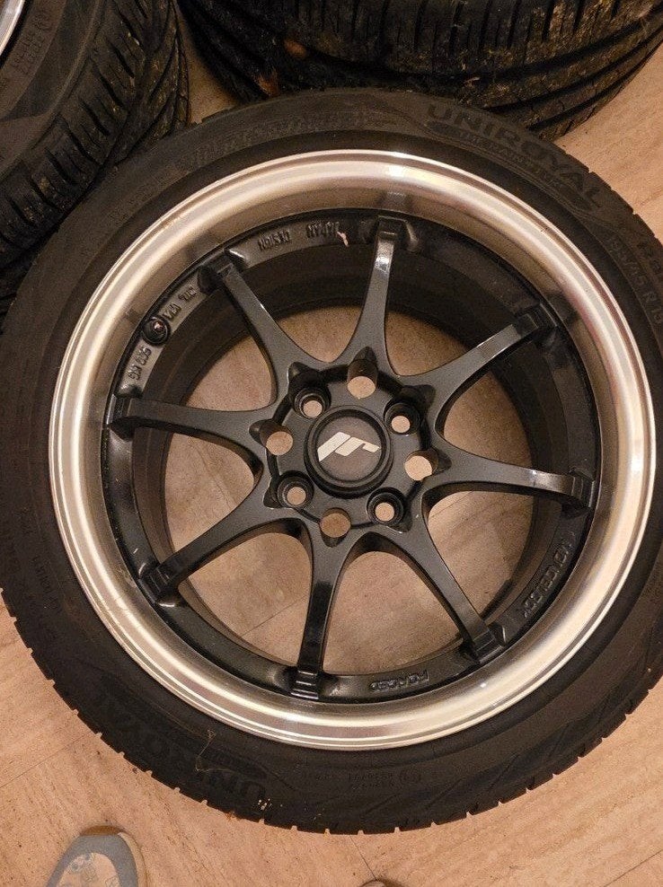 jantes japan racing 4x100, Auto-onderdelen, Banden en Velgen, Ophalen, Gebruikt, Banden en Velgen, 17 inch