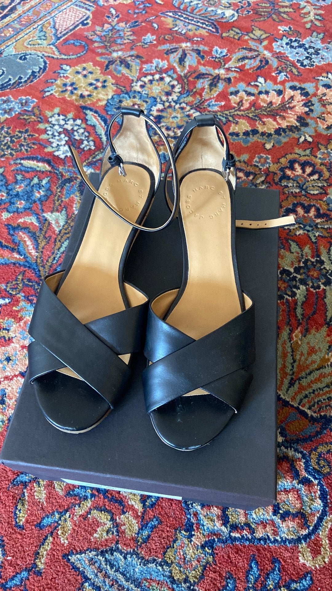 Stijlvolle zwarte sandalen van designer Marc Jacobs, Ophalen of Verzenden, Gedragen