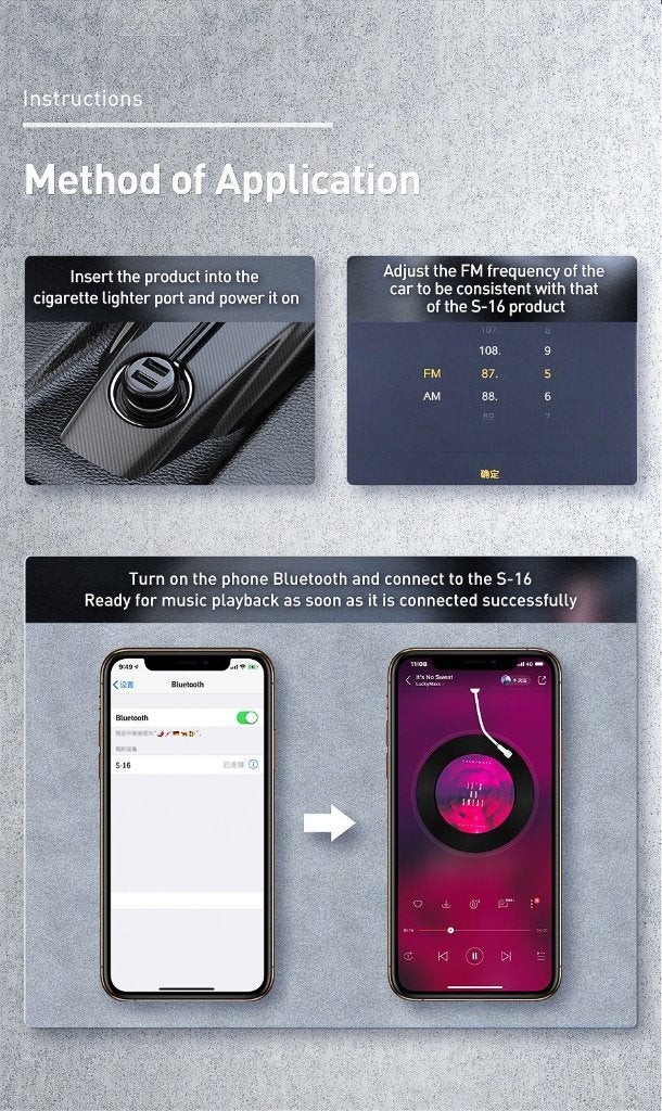 Bluetooth 5.0 FM-audiozenderset voor in de auto, Ophalen of Verzenden, Nieuw