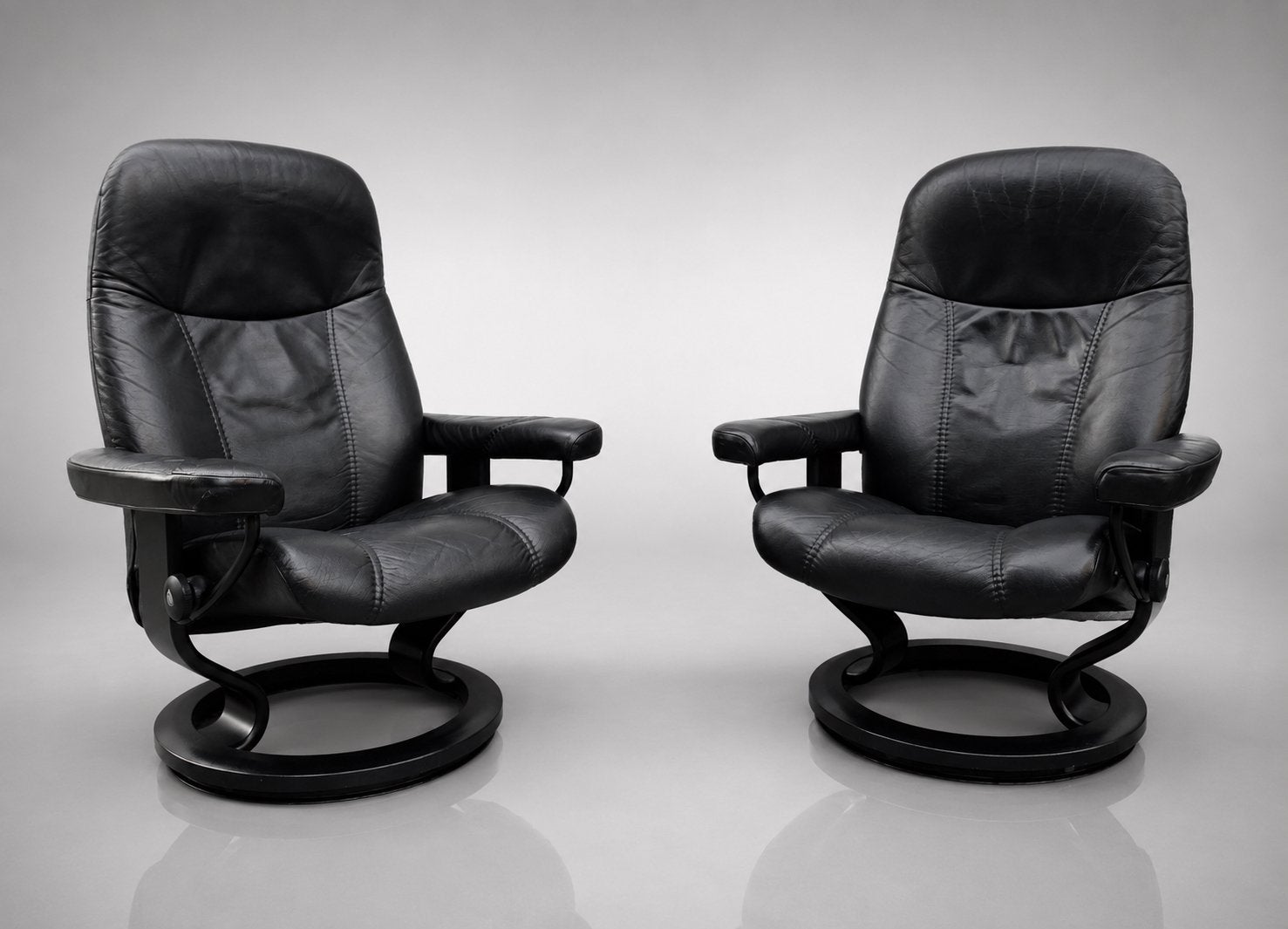 Nette stel Stressless relaxfauteuils, Ophalen of Verzenden, Leer
