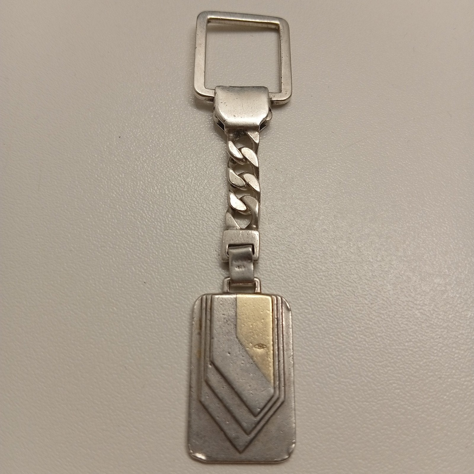 Vintage massief zilver en goud sleutel hanger, Verzamelen, Ophalen of Verzenden, Gebruikt