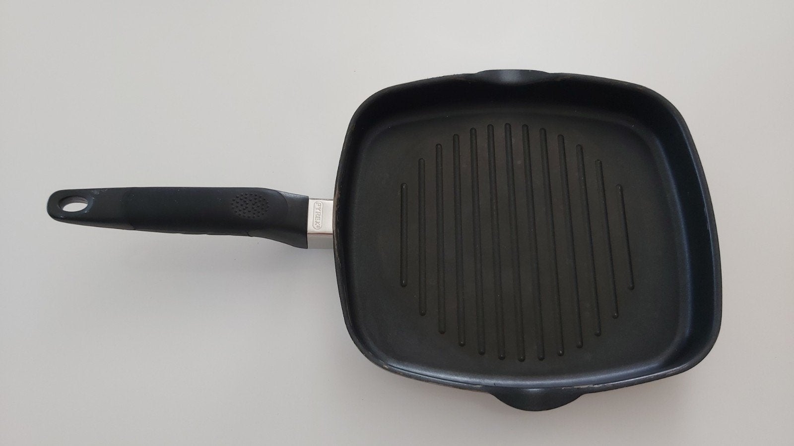 Pyrex grillpan, Inox, Gebruikt, Inductieplaat, Ophalen of Verzenden