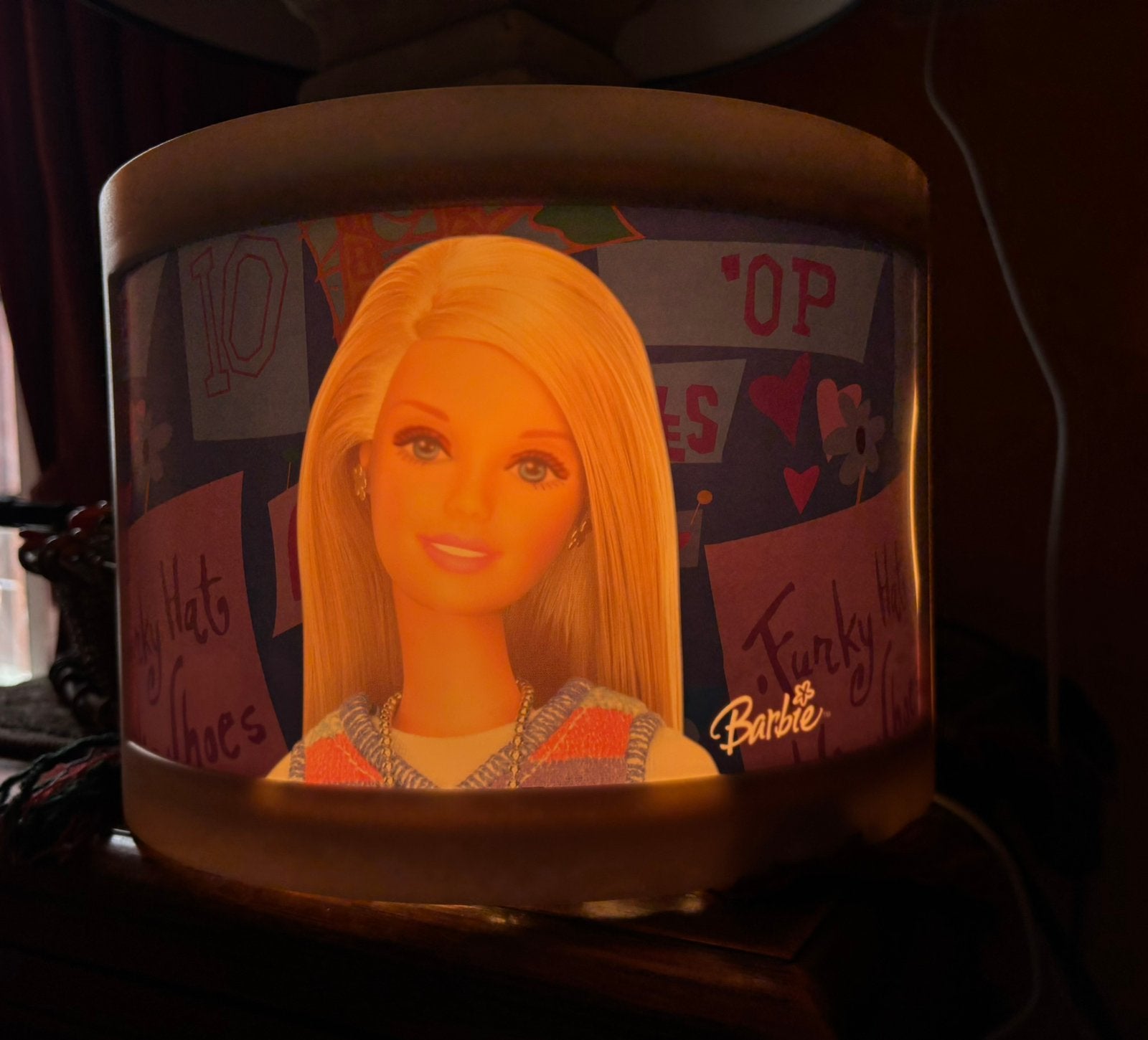 Grote Barbie wandlamp,ogen open en dicht., Ophalen of Verzenden, Nieuw