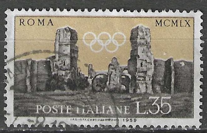 Italie 1959 - Yvert 790 - Jeux olympiques d'été de Rome (ST), Envoi, Affranchi