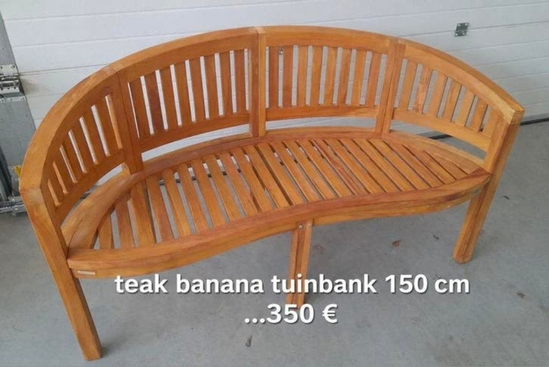 Nieuwe teak tuinbank, Tuin en Terras, Ophalen
