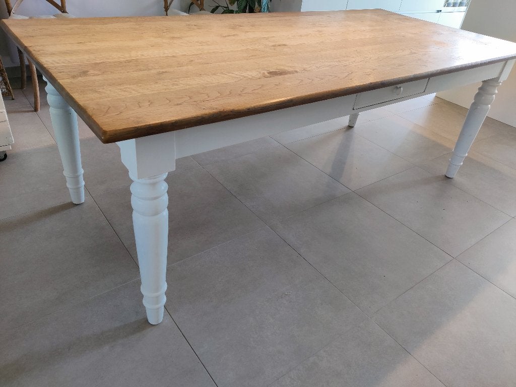 Robuuste eetkamertafel, Huis en Inrichting, Ophalen, Gebruikt, 100 tot 150 cm, Eikenhout