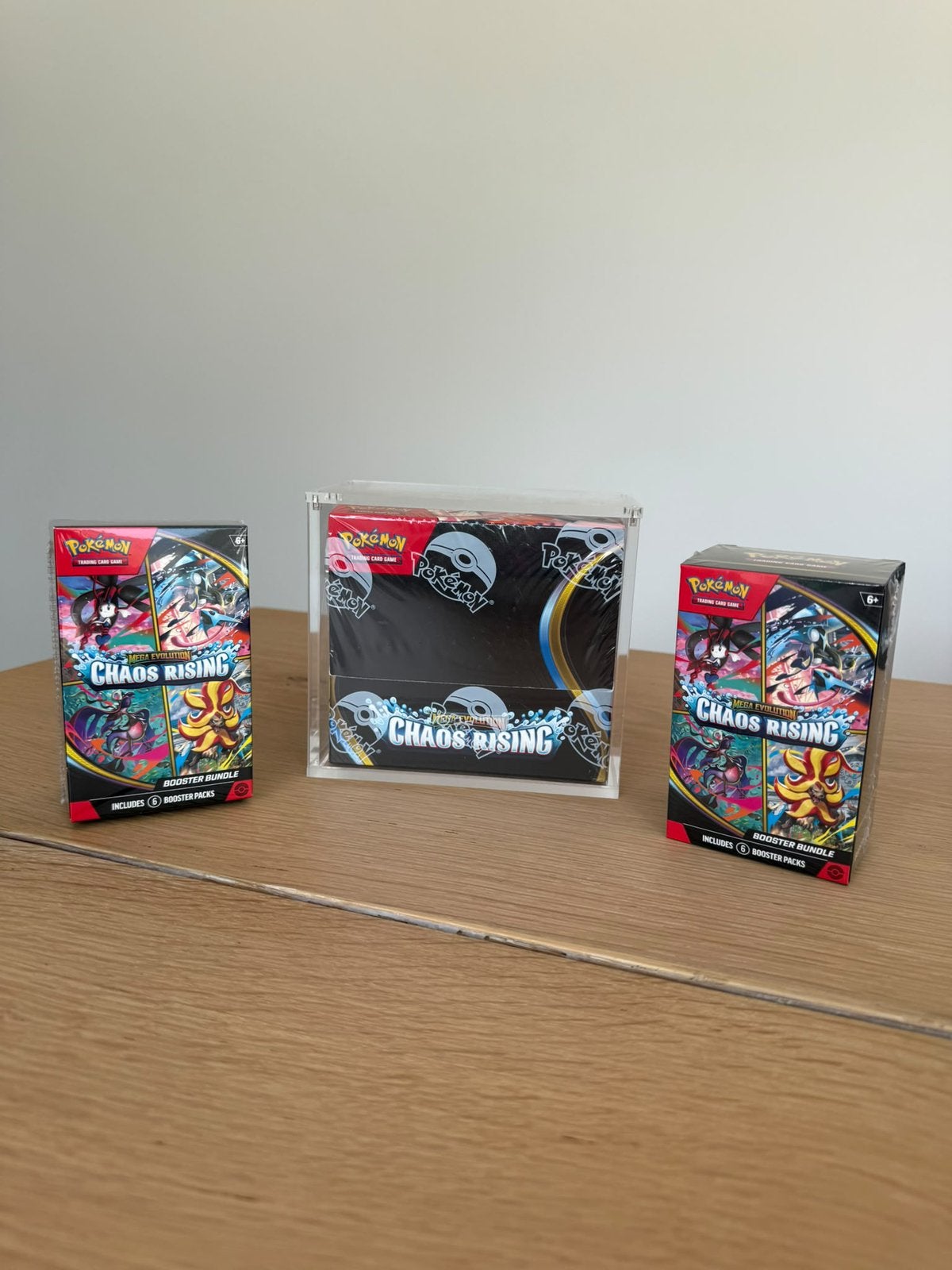 Pokémon Chaos Rising – Booster Box + 2 Booster Bundles, Ophalen of Verzenden, Zo goed als nieuw, Booster, Foil