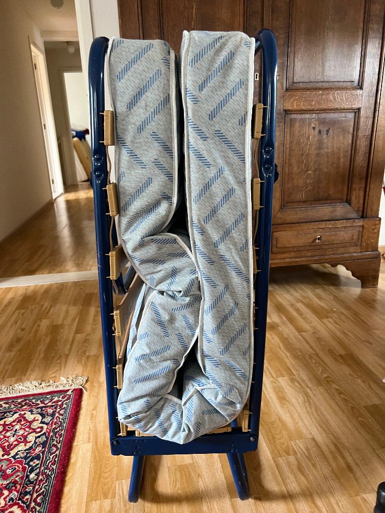 Plooibed, Ophalen, 90 cm, Eenpersoons, Blauw