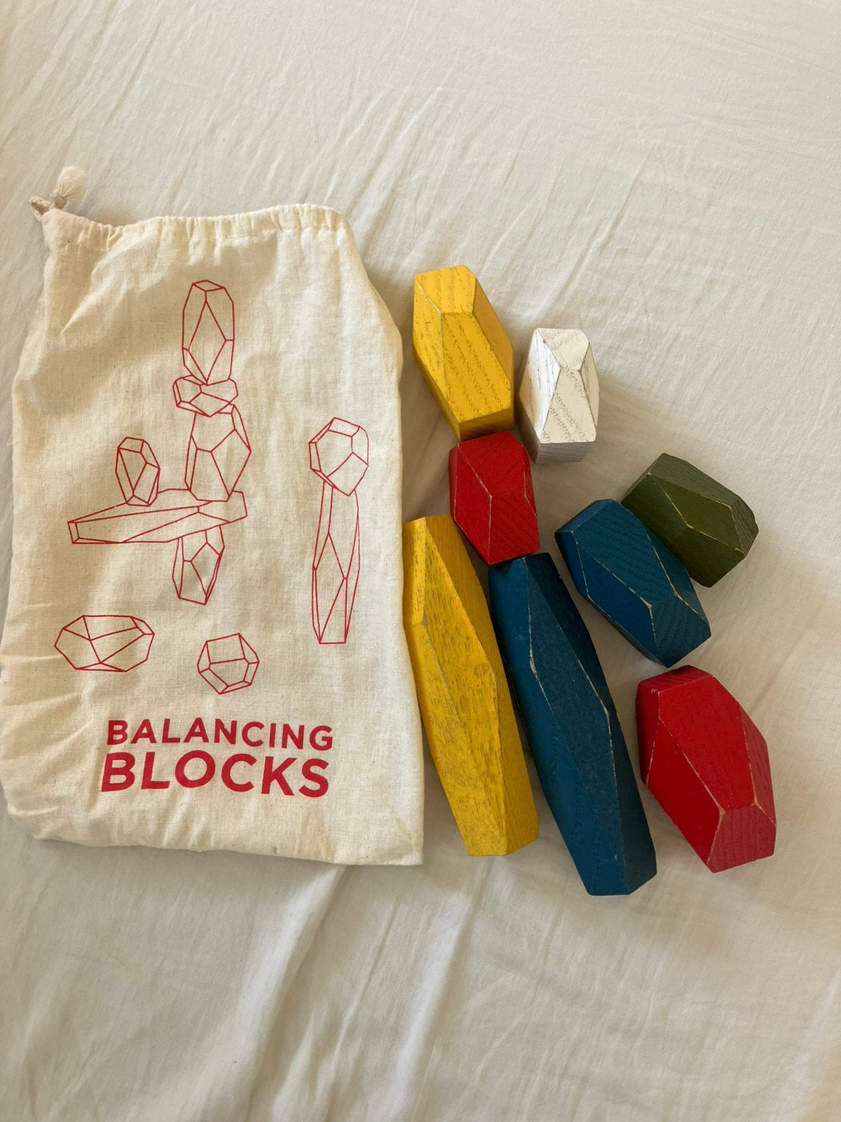 Houten balance blokken, Enlèvement, Utilisé