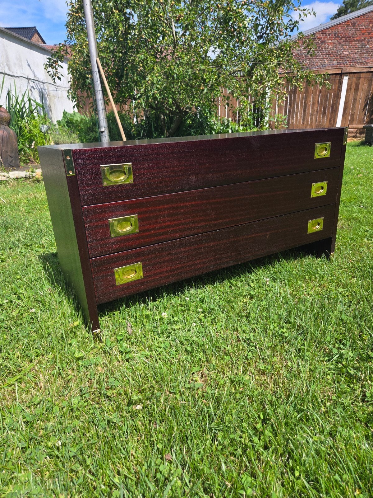 Mooi donkerhouten dressoir in maritieme of landelijke stijl, Huis en Inrichting, Kasten | Overige, Ophalen