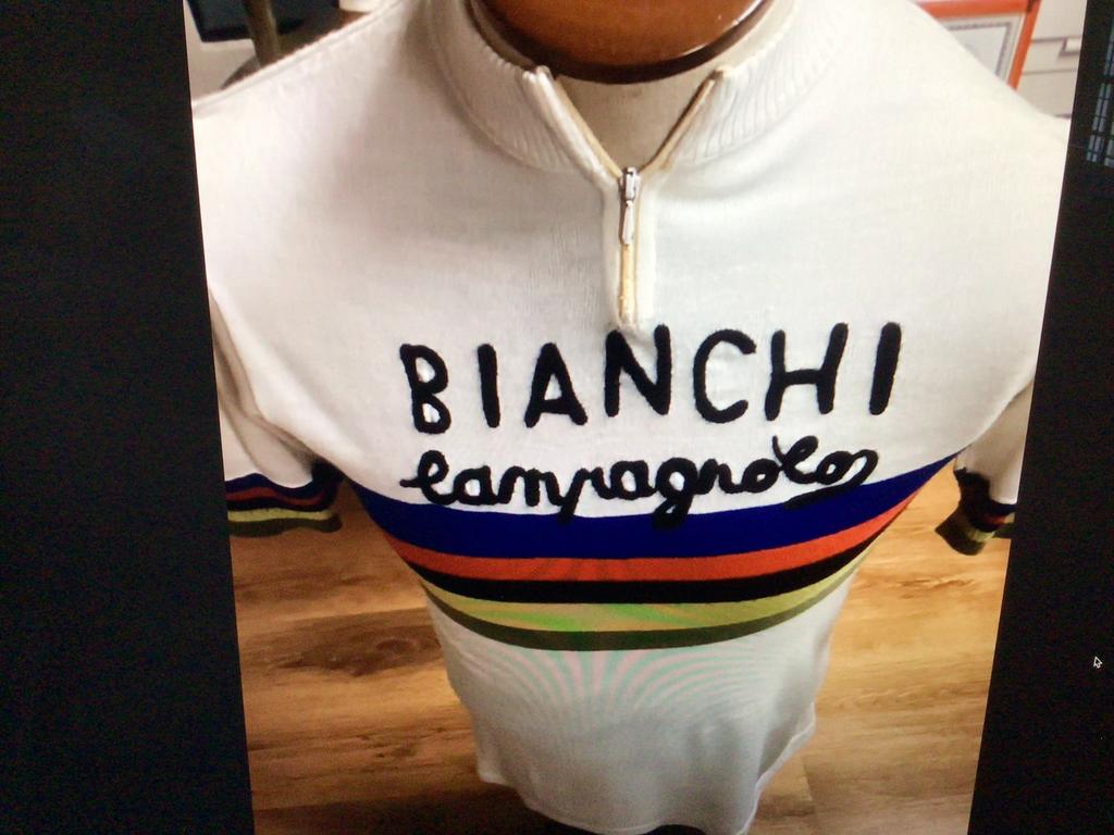 wielertrui  wk 1974 team bianchi  felice gimondi signe, Ophalen, Zo goed als nieuw