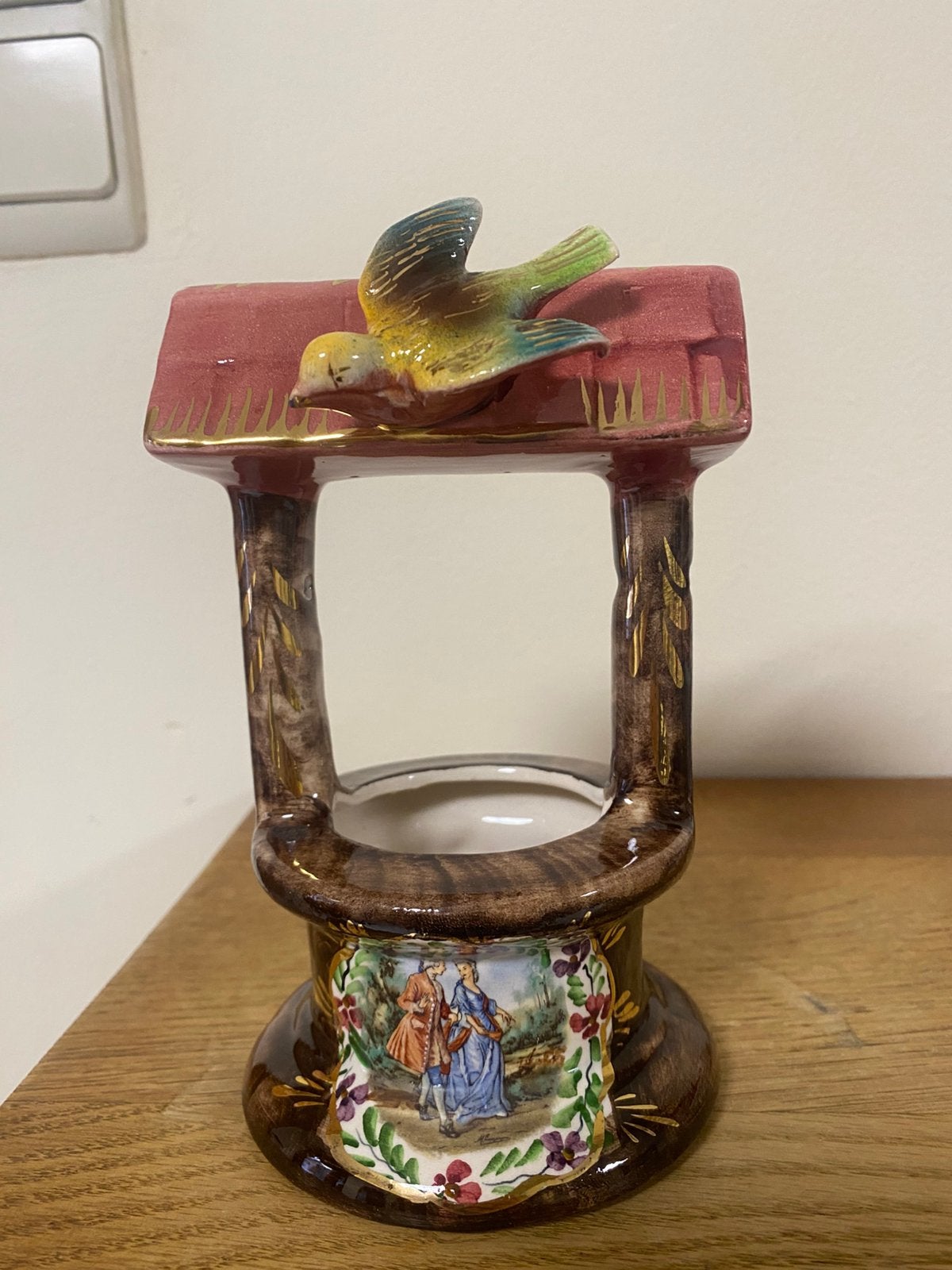 Oude kleine waterput met zwaluw, Antiek en Kunst, Ophalen of Verzenden