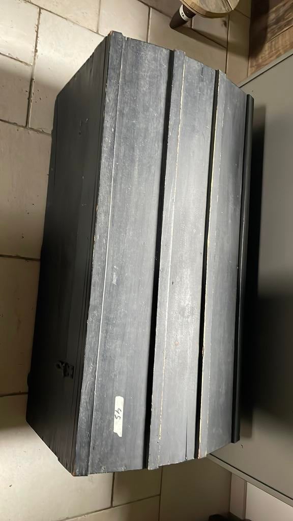 Houten koffer, zwart, Ophalen, Gebruikt