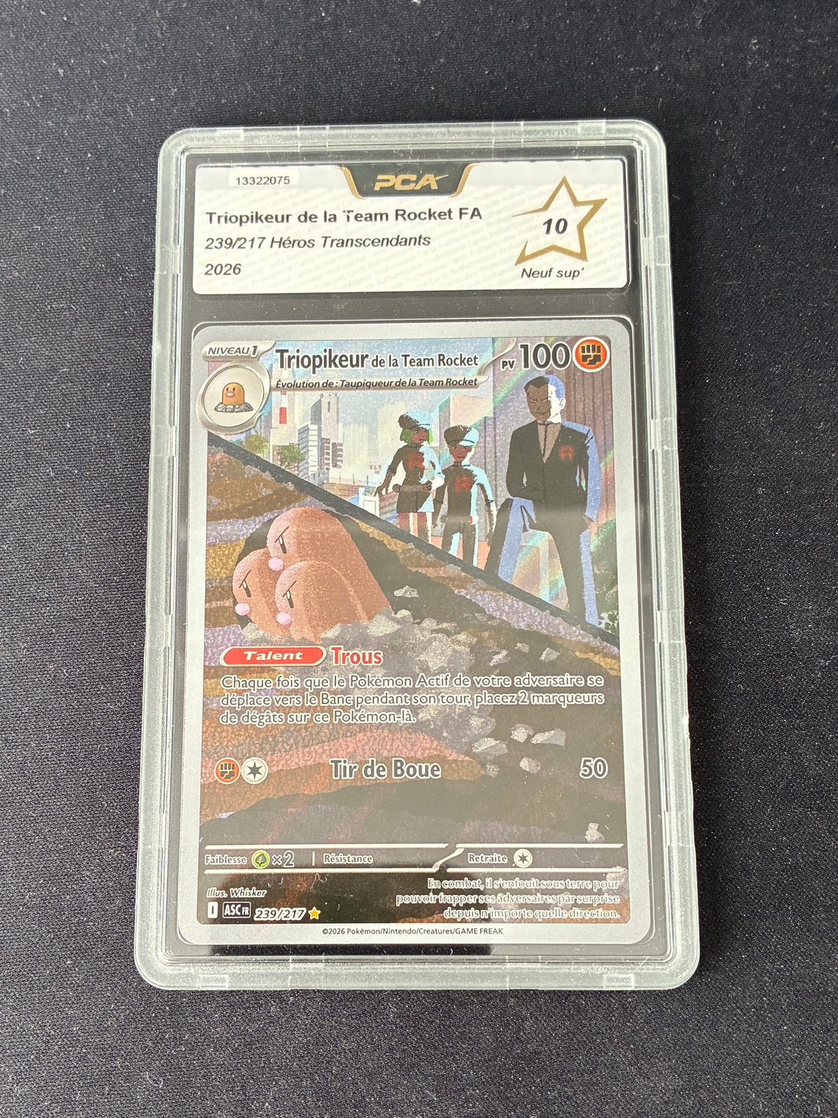Carte Pokémon Triopikeur de la Team Rocket PCA 10, Enlèvement, Comme neuf