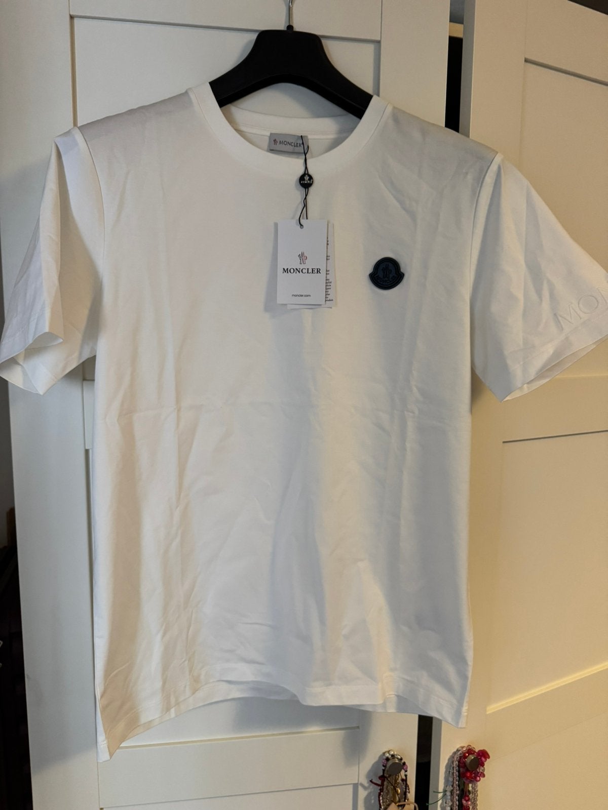 T shirt moncler, Enlèvement ou Envoi, Neuf, Taille 46 (S) ou plus petite, Blanc