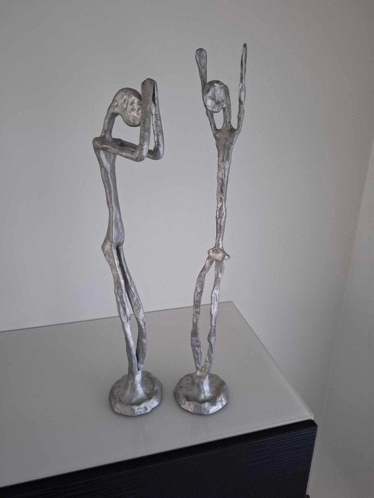 2 decoratieve beelden, 50 - 100 cm, Steen of Keramiek, Beeld, Ophalen