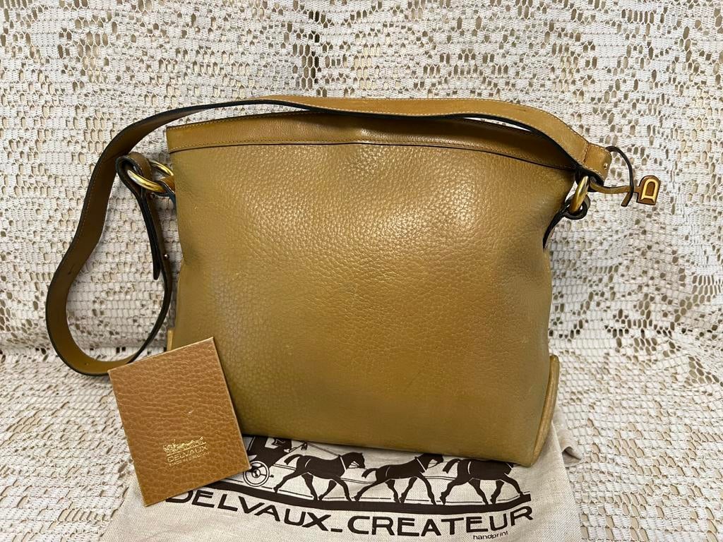 Sac DELVAUX cuir caramel, Bijoux, Sacs & Beauté, Enlèvement ou Envoi, Comme neuf, Cuir