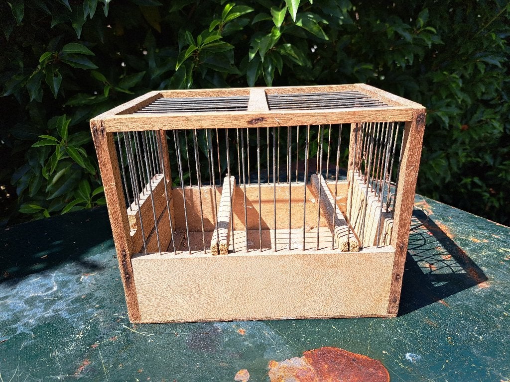 Oud vinkenkooitje - Vintage., Dieren en Toebehoren, Ophalen of Verzenden, Gebruikt, Hout, Vogelkooi