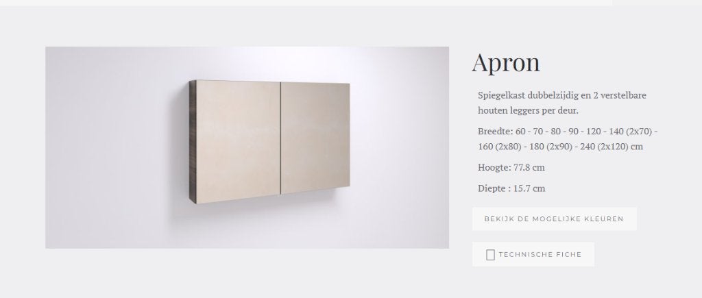 Badkamerspiegelkast Sleurs + verlichting (nog in de doos), Neuf, Armoire à miroir, Moins de 25 cm, Moins de 100 cm