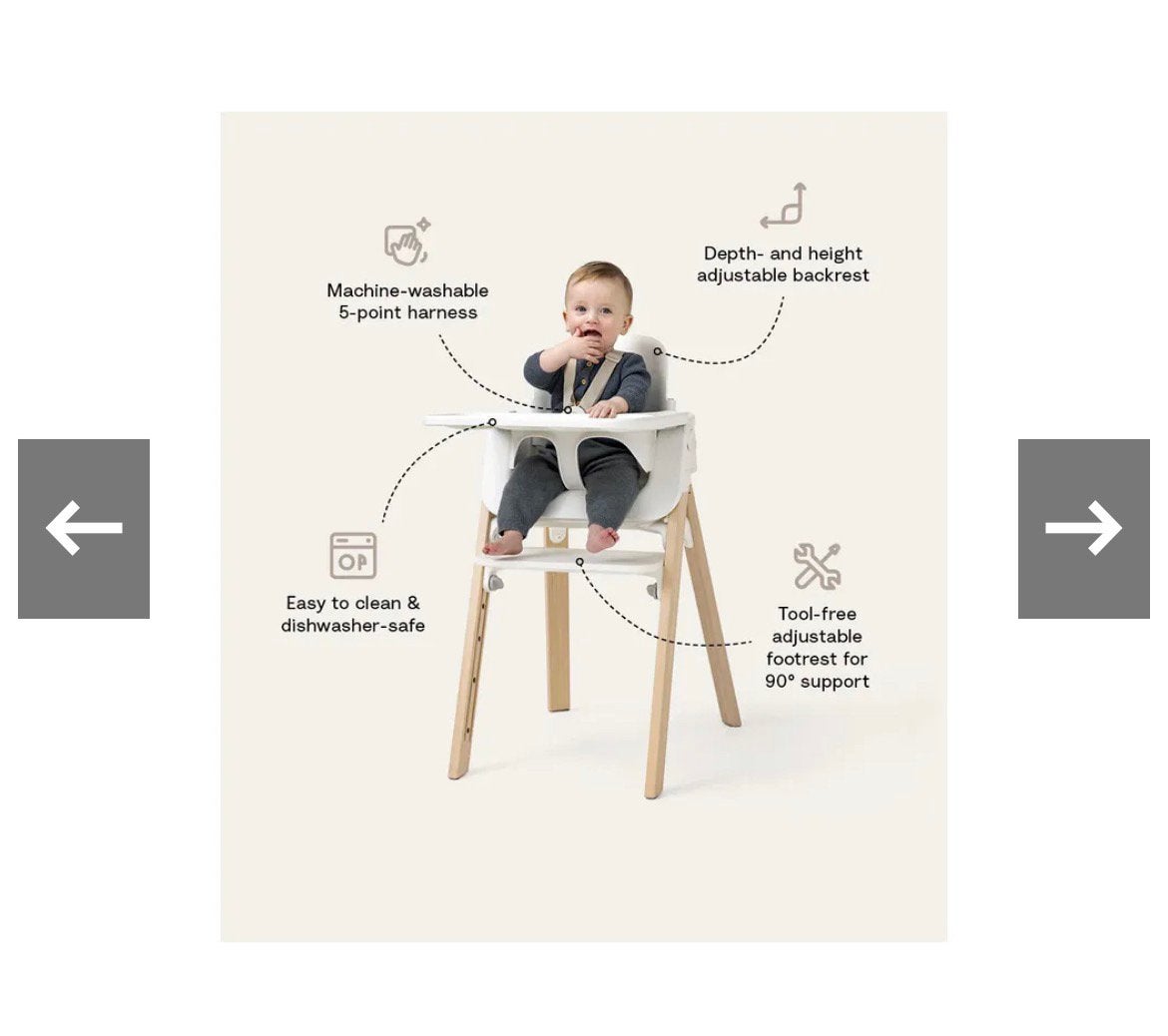 Stokke steps  2 st / apart of 2 te koop, Ophalen, Gebruikt, Meegroeistoel, Gordel(s)