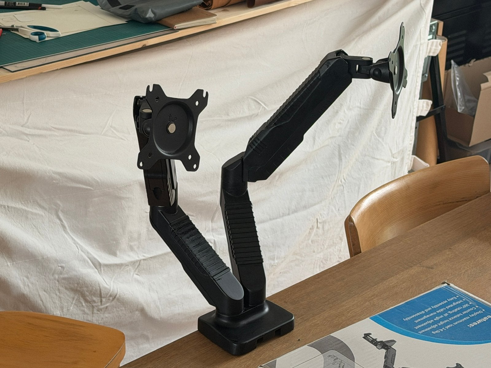 HFtek dual monitor mount, Ophalen, Zo goed als nieuw