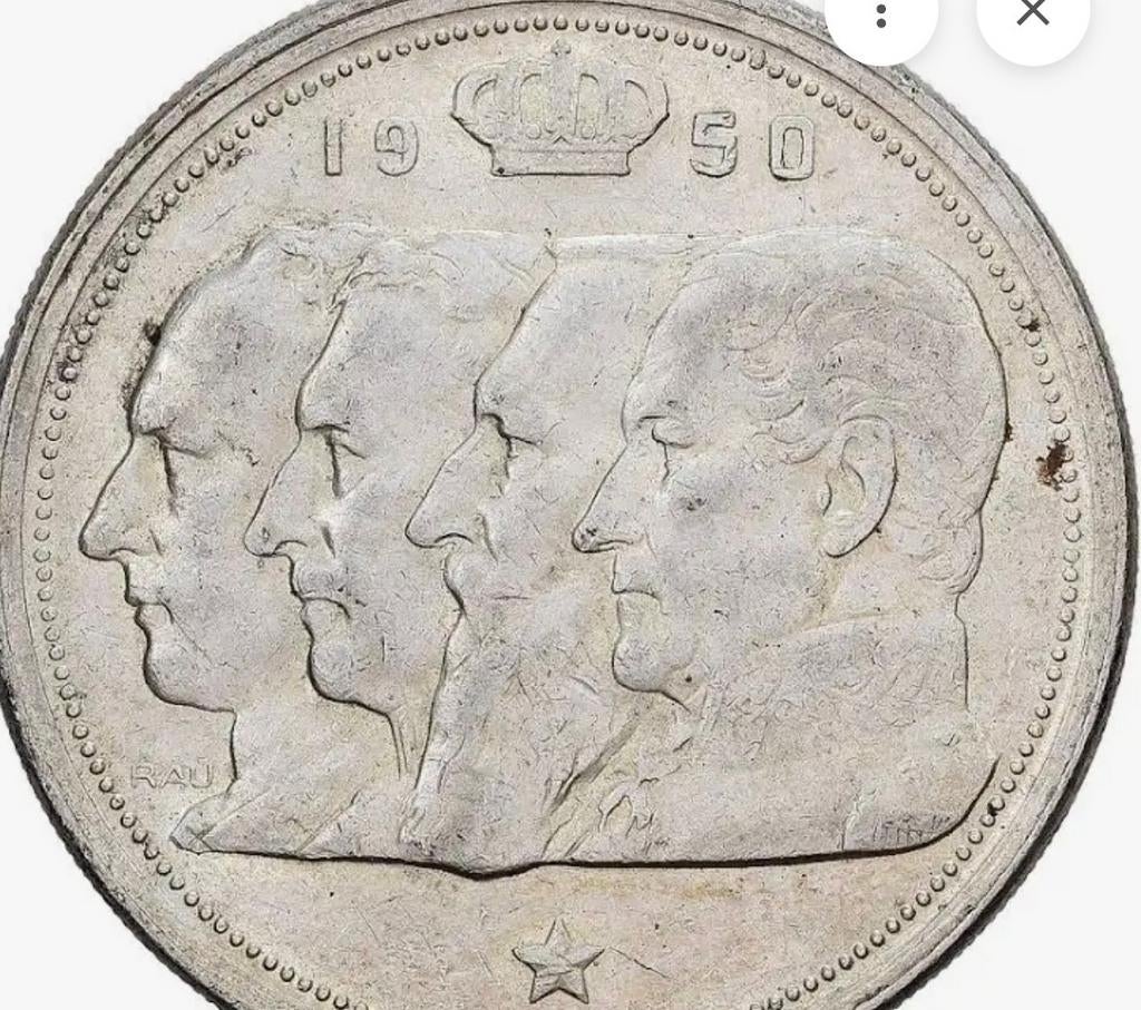 Pièce en argent 18gr , Regence Prince Charles, 100 Francs., Postzegels en Munten, Ophalen of Verzenden, Zilver