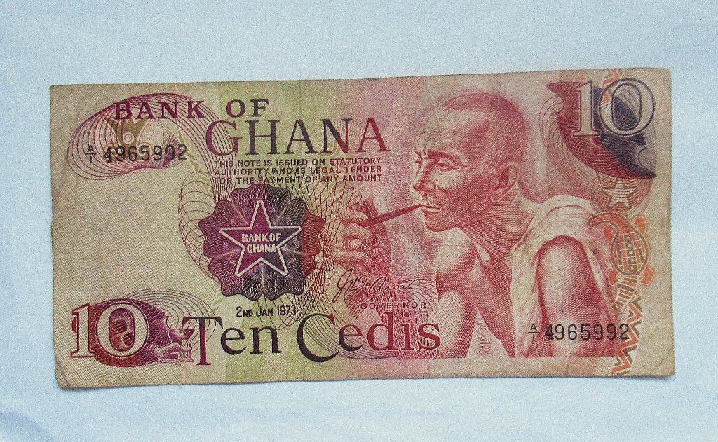 Ghana 10 Cedis 1973, Postzegels en Munten, Bankbiljetten | Afrika, Verzenden