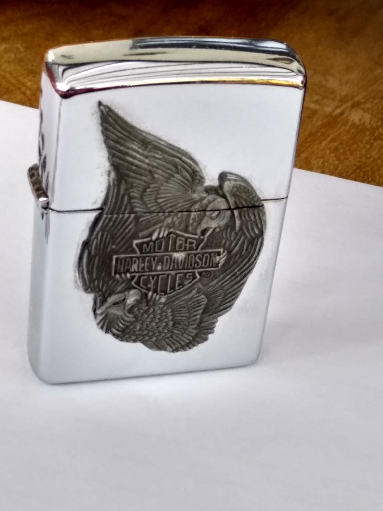 Harley Davidsn zippo aansteker, Collections, Enlèvement ou Envoi, Utilisé, Briquet