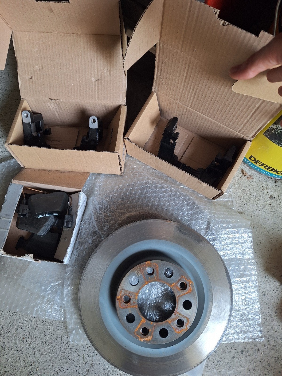 Disques, plaquettes étriers, Ophalen