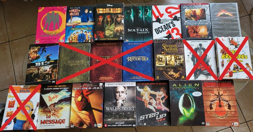 Lot de divers coffrets DVD de films, Enlèvement, Anglais